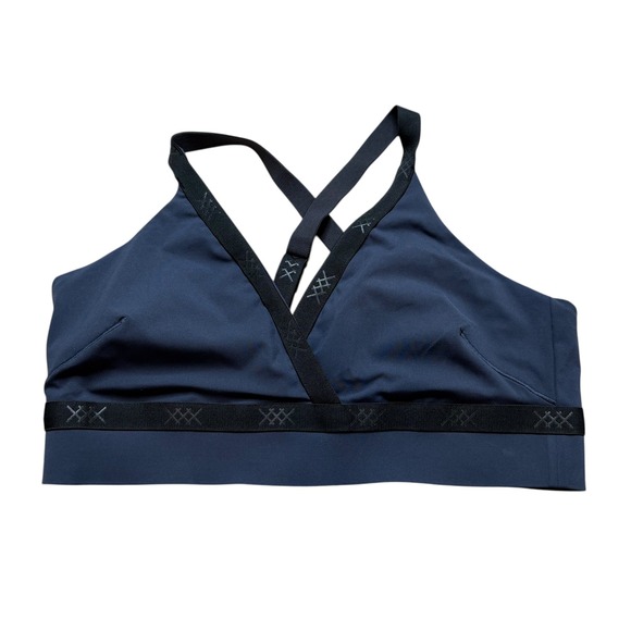 RHONE Women's High-Form Sports Bra Navy Blue XL Crisscross Straps Activewear - Picture 1 of 7